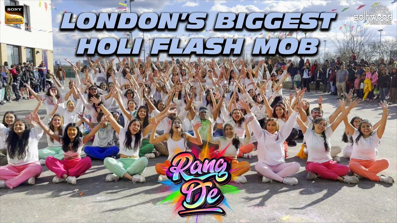 London's Biggest Holi Flash Mob - Bollywood Dance School UK