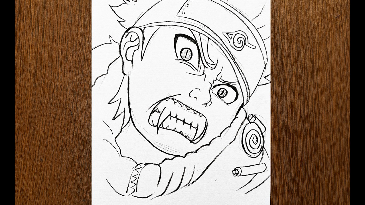 How to draw Naruto, easy step by step anime drawing tutorial