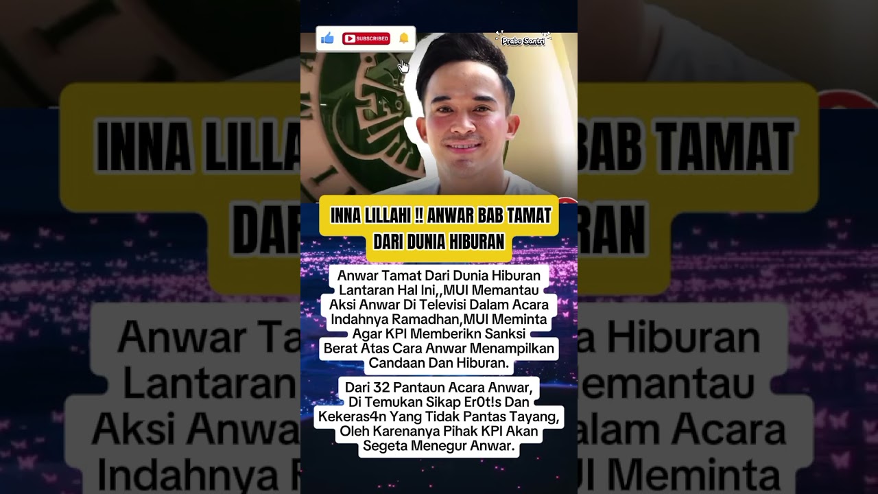 Inna Lillahi Anwar Tamat Dari Dunia Hiburan?? #anwar #indahnyaramadhan #shorts
