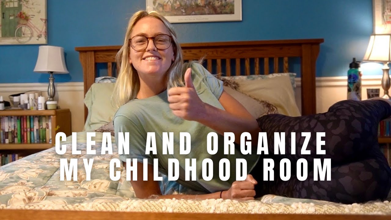 Declutter + Moving Motivation | Cleaning and Organizing My Childhood Bedroom | *satisfying*