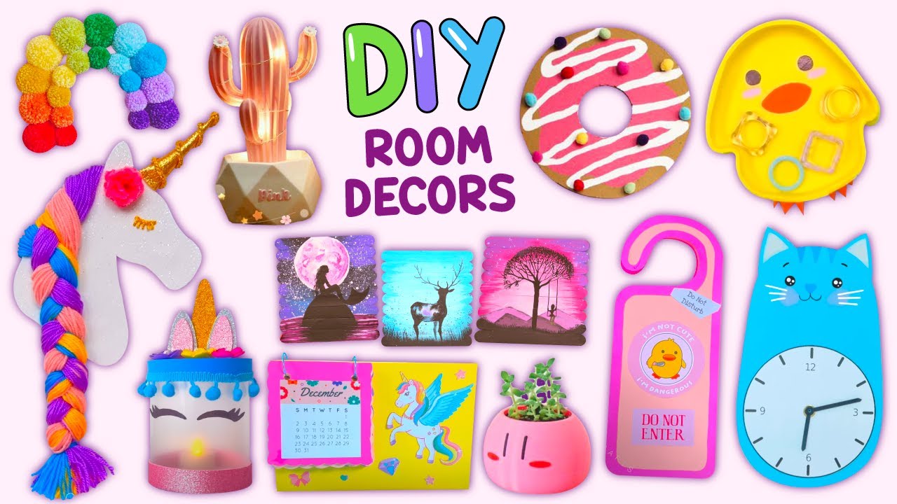 16 DIY ROOM DECOR IDEAS - Unicorn Room Decors - Cute Wall Decors - Easy and Cheap 