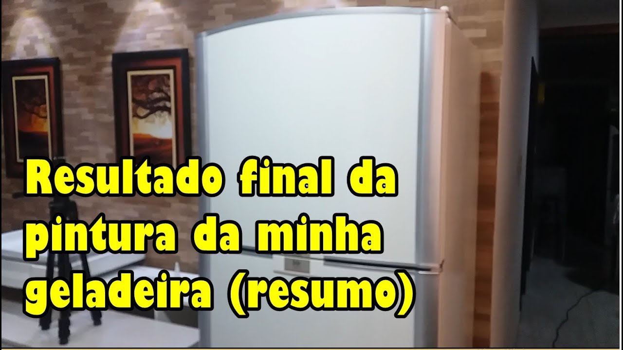 Resultado final da pintura da minha geladeira (Resumo) - FAIEPPI