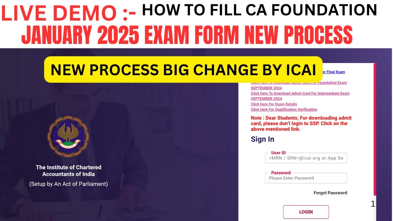 How to Fill CA Foundation January 2025 Exam Form | Full Process | CA Foundation Exam Form Process