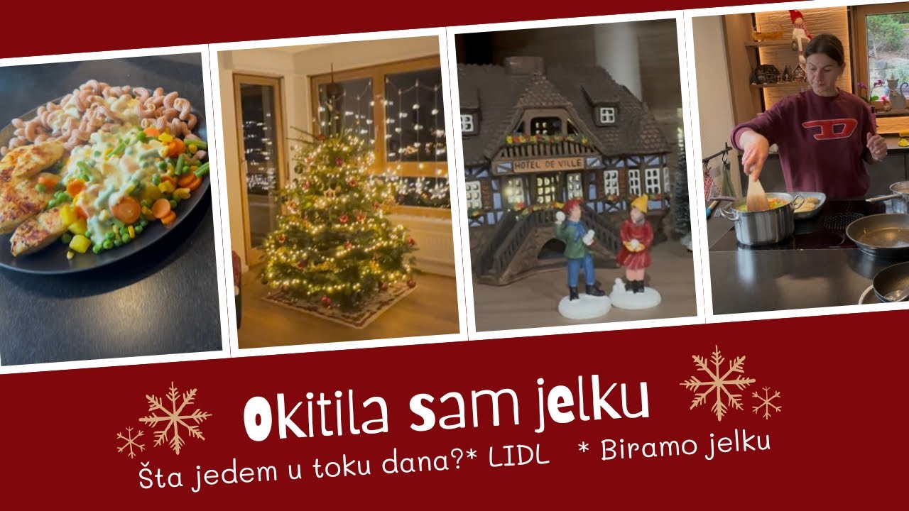 ŠTA TAČNO JEDEM DA SMRŠAM? 🛒 Lidl kupovina + KUHANJE + Pjevanje + KIĆENJE JELKE 🎄