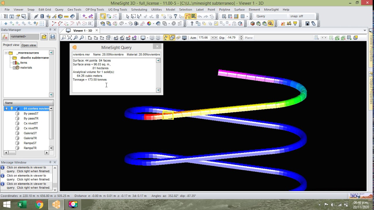 diseño subterraneo en minesight 2