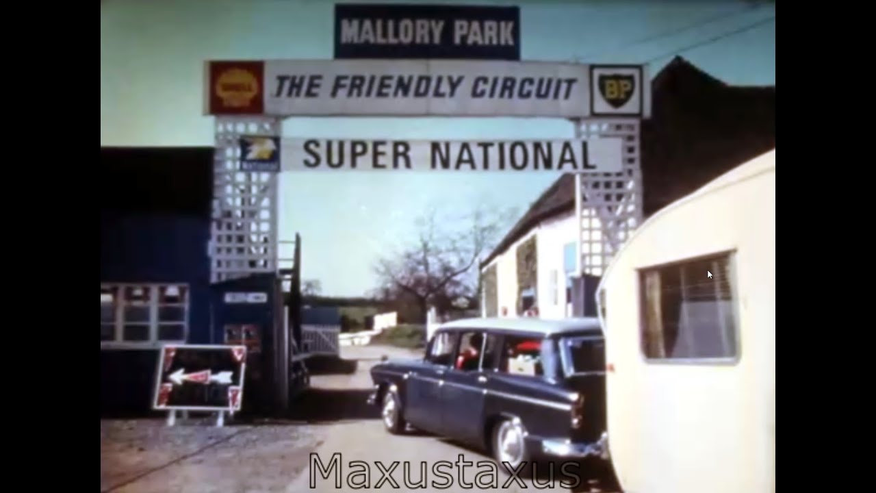 The Caravan Club Rally 1966 Starting at Mallory Park. Caravans apparently in competition.