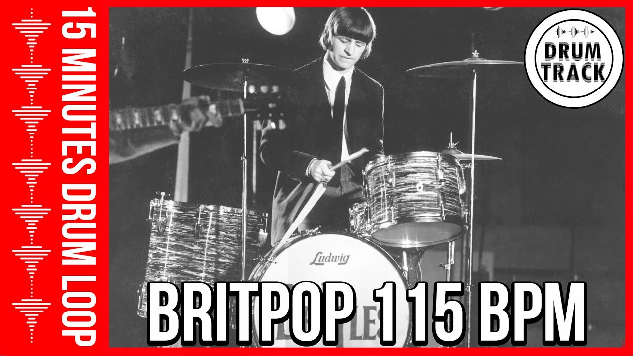 Drum Beat 115 bpm - Groove Drum Track 115 BPM Britpop | Batería 115 BPM Britpop