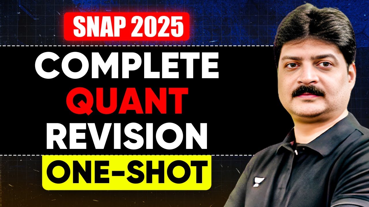 SNAP 2025: Complete Quant Revision ONE-SHOT 🔥 Last Minute Power Boost