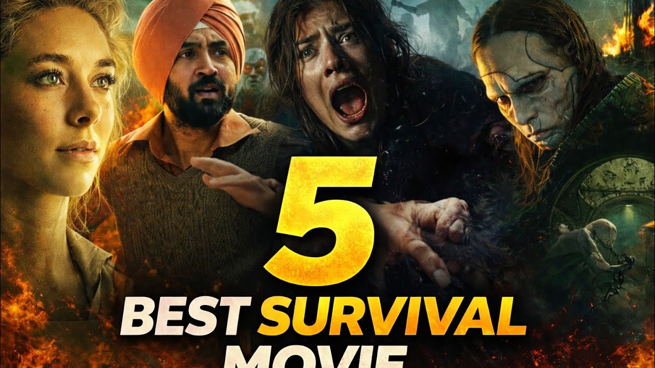 Top 5 Best Survival Movie | All Movie's Available in Hindi & English 😱 