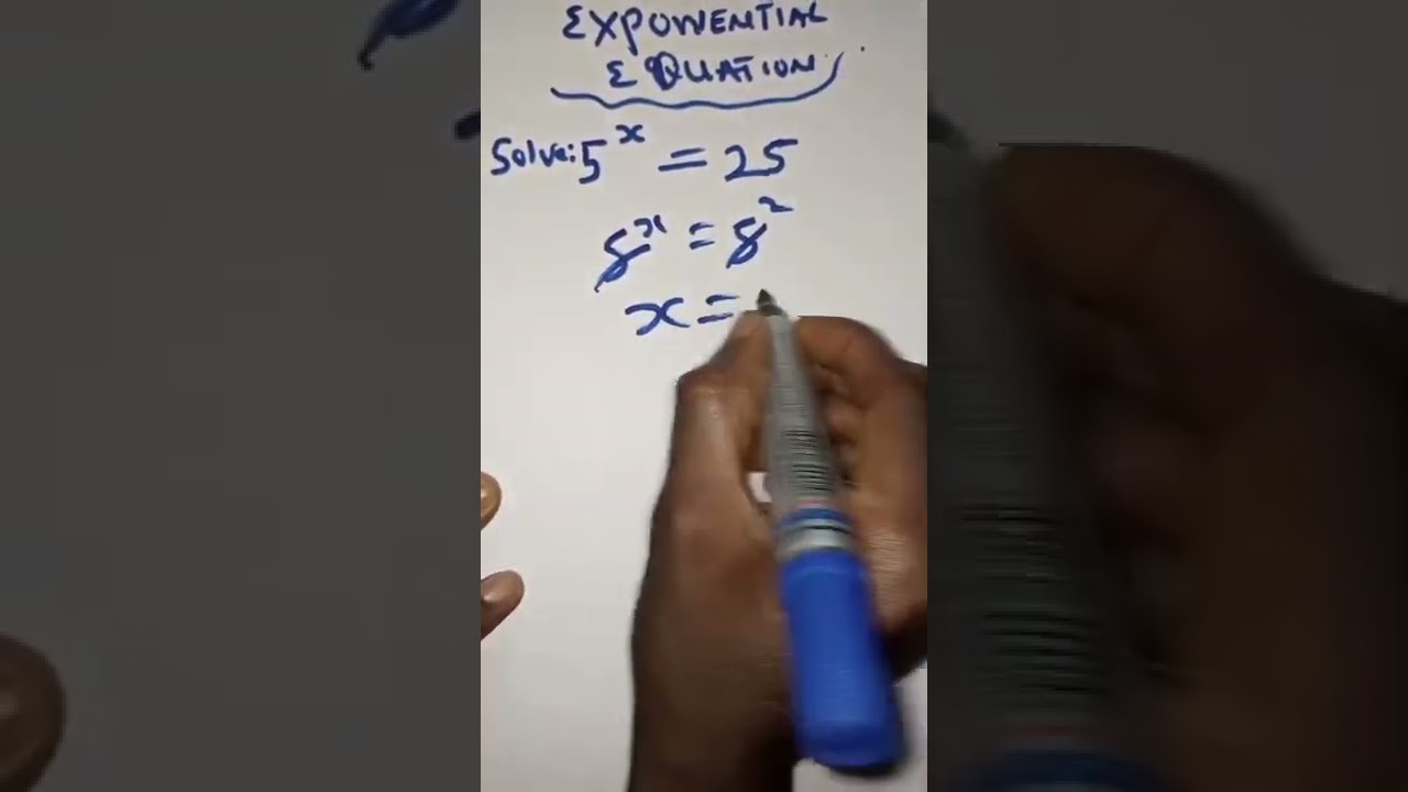 Solving Exponential Equation 5^x = 25 #shorts