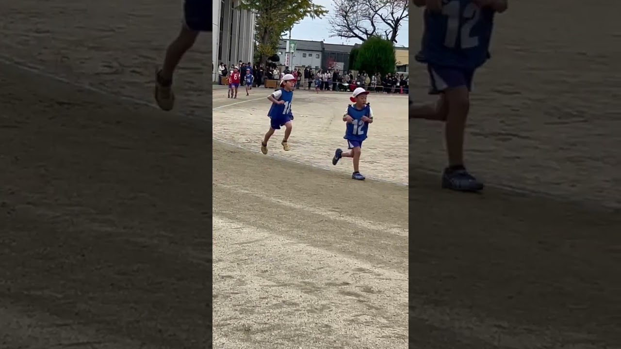 勇樹小学校2年生　マラソン大会　校庭