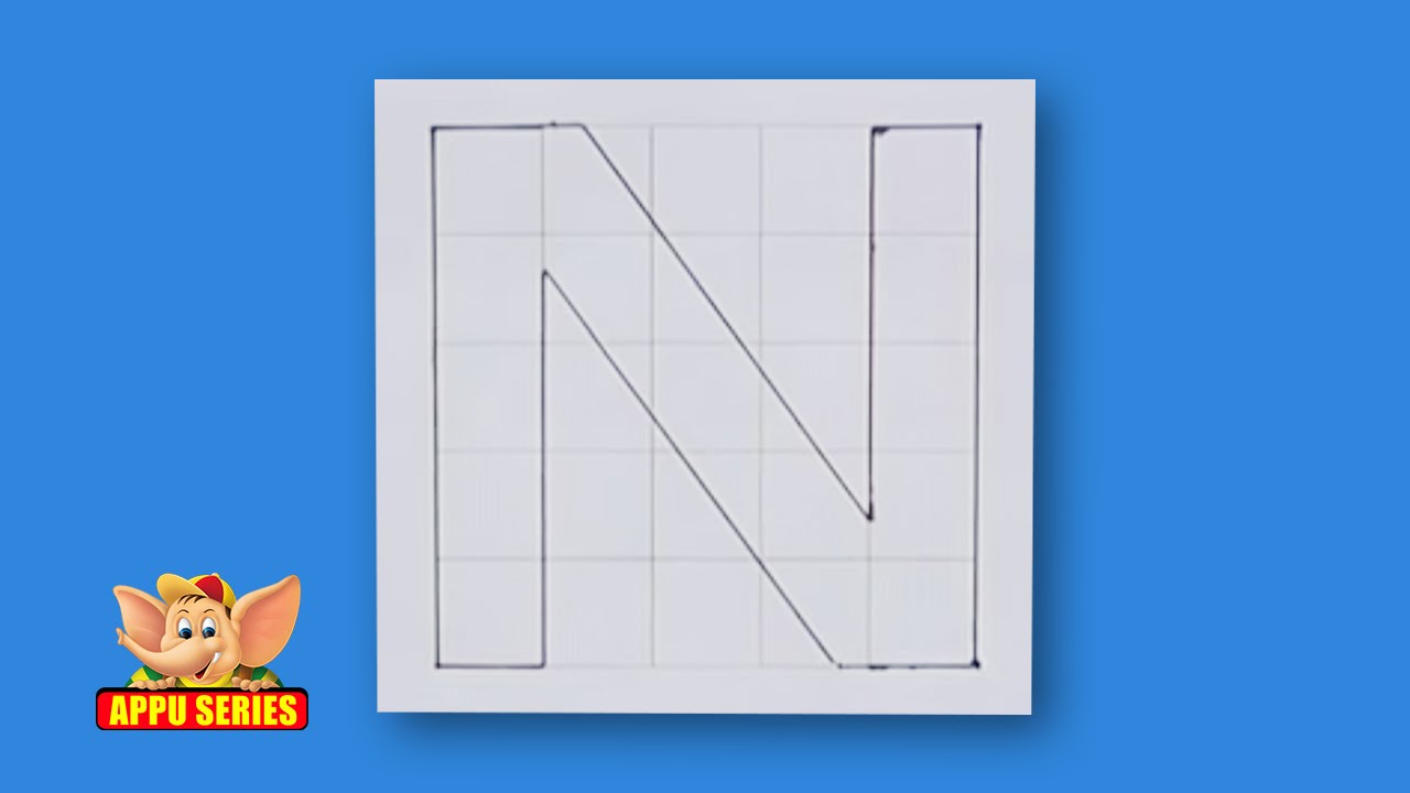 Write Block Style Alphabet 'N' - Arts & Crafts
