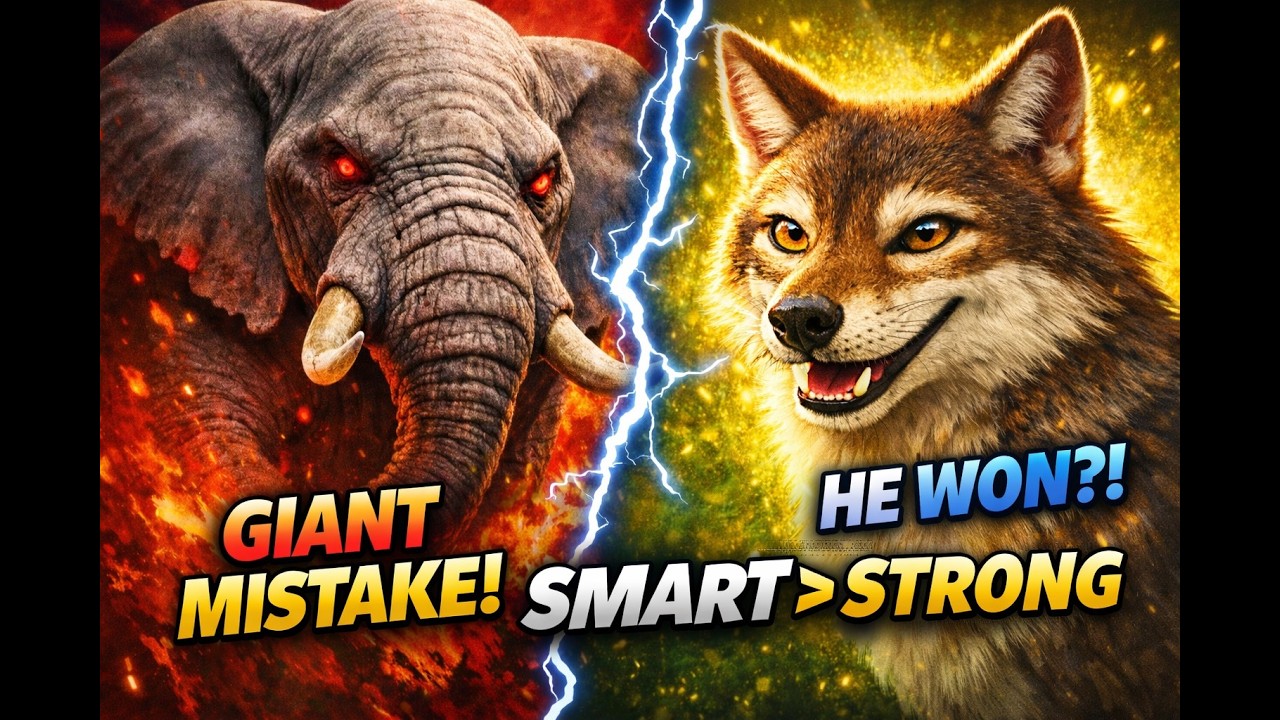 This Jackal's Intelligence Saved the Day Against a GIANT Elephant | Simple English