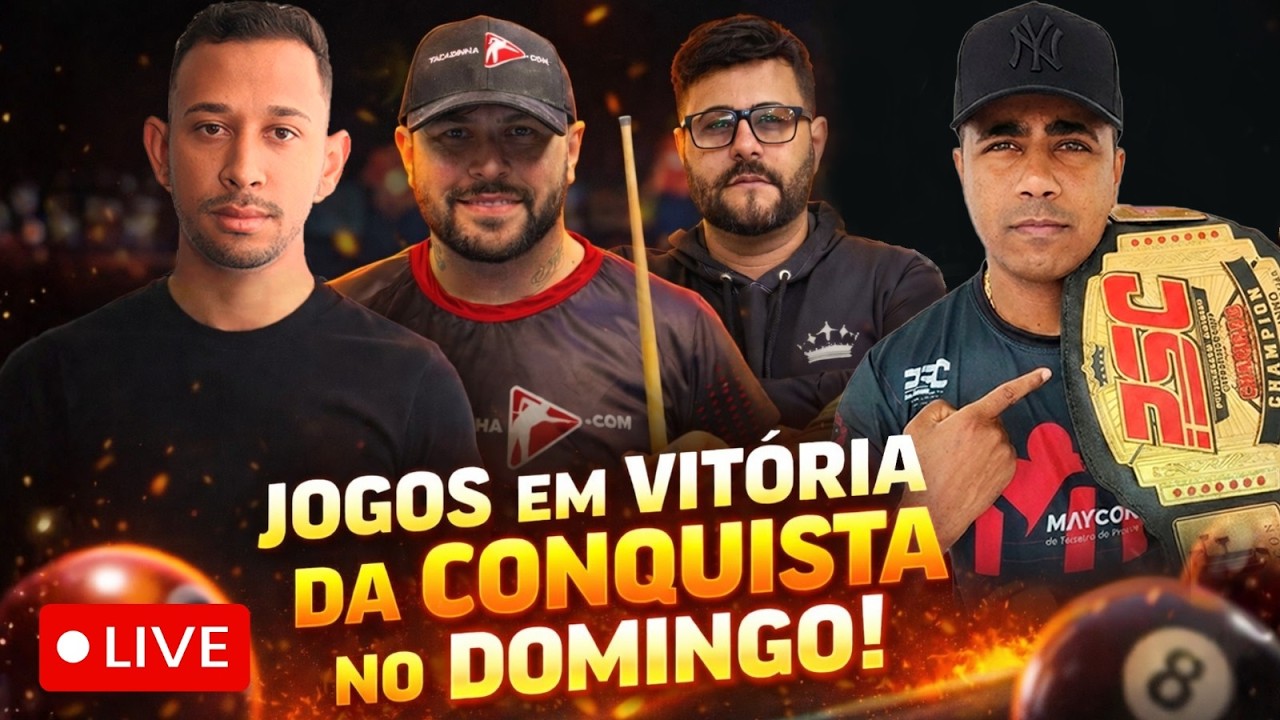 AO VIVO AGORA 🔴 Jogos de Sinuca Direto de Vitória da Conquista-BA | Resenha e Partidas Pesadas
