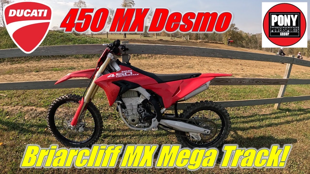 Ducati 450 Desmo 450MX на мегатреке Briarcliff MX!