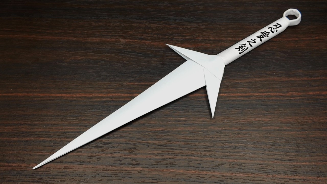 How To Make a Paper Kunai🥷🏻⚔️Easy Origami #origami #ninja  #kunaiknife #paperkunai #naruto
