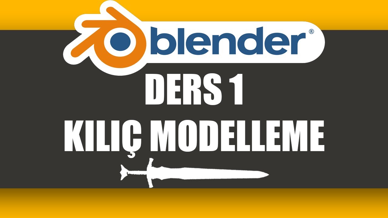 KOLAY BLENDER 3D MODELLEME DERSİ #1 - LOW POLY KILIÇ
