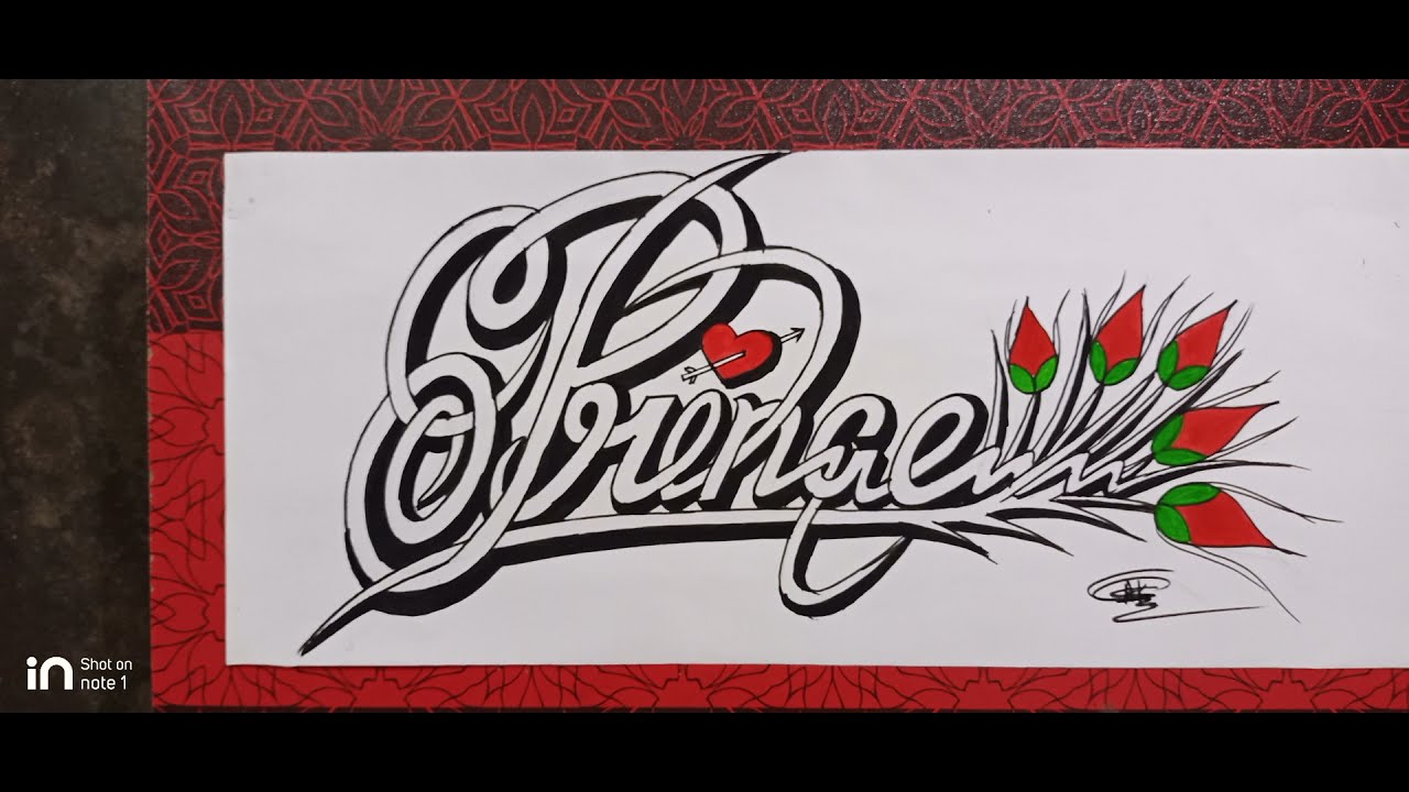 Prince name tattoo design/Calligraphy writing name.