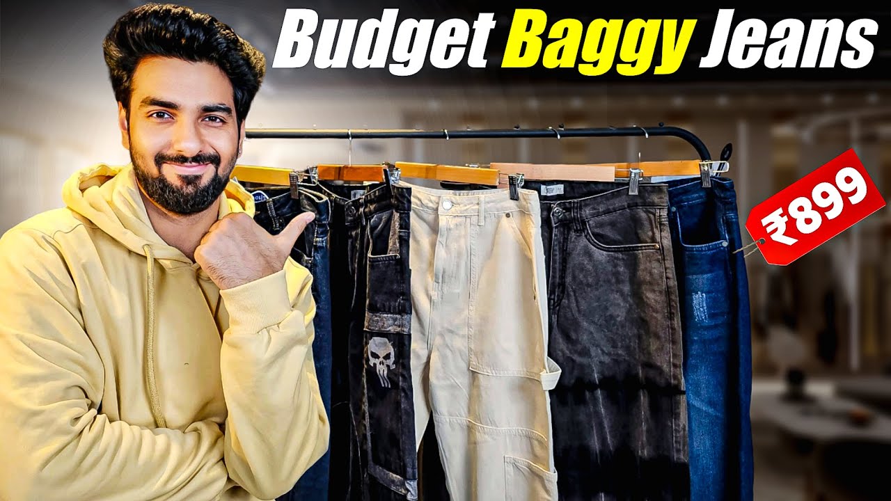 5 Trendy budget baggy jeans for men! 🔥