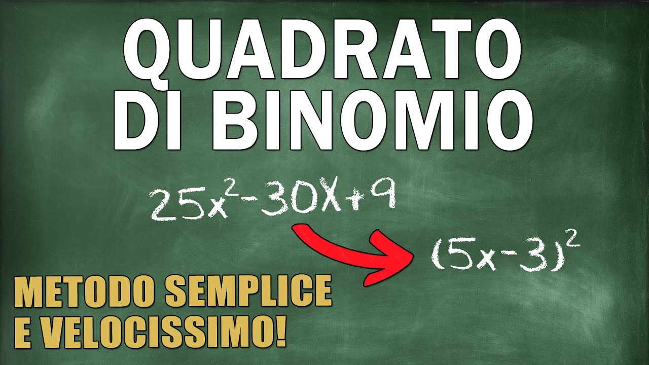 Impara in 7 Minuti il Quadrato di Binomio - Scomposizione di Polinomi
