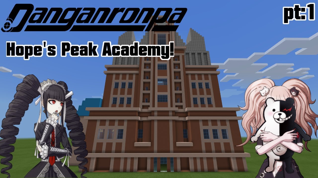 Minecraft Tutorial!: Danganronpa Hope's Peak Academy! Pt:1 **Anime Builds**