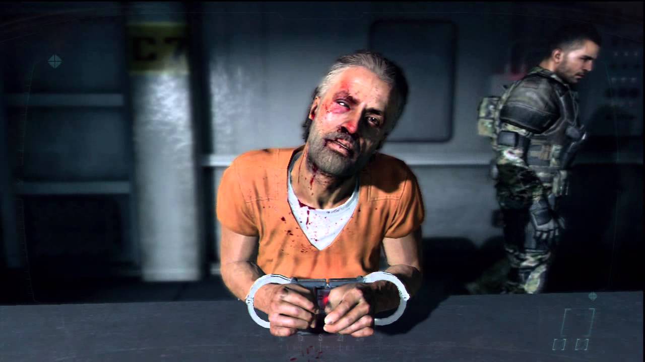 Call of Duty: Black Ops II - Odysseus: сцена допроса Рауля Менендеса под обстрелом, кадры с Wii U
