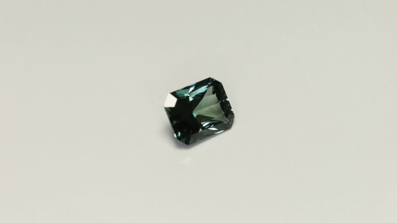 1.026 Carat Teal Sapphire Radiant 6.33 x 4.89 mm Heated Loose Stone