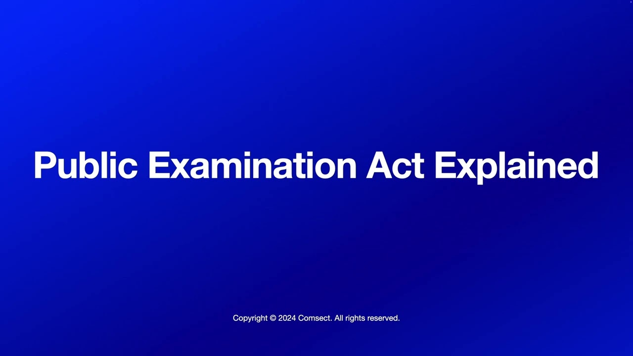 Public Examination Act Explained | Intro