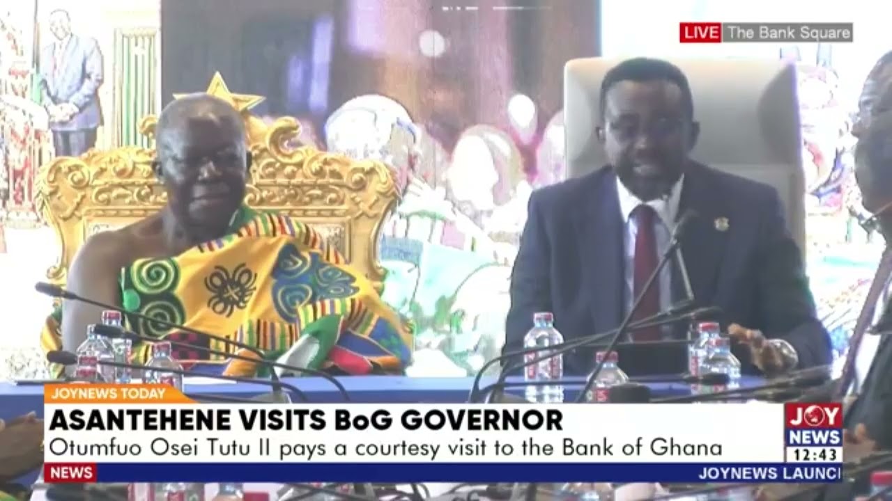 Asantehene visits BoG; tours new headquarters in Accra