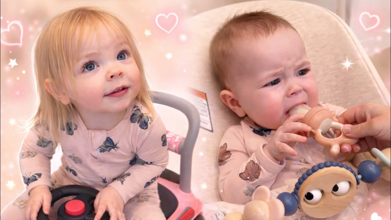 Самые милые реакции Элли и Саттон 😍 | Элли так мило играет, а Саттон так забавно ест! 😍❤