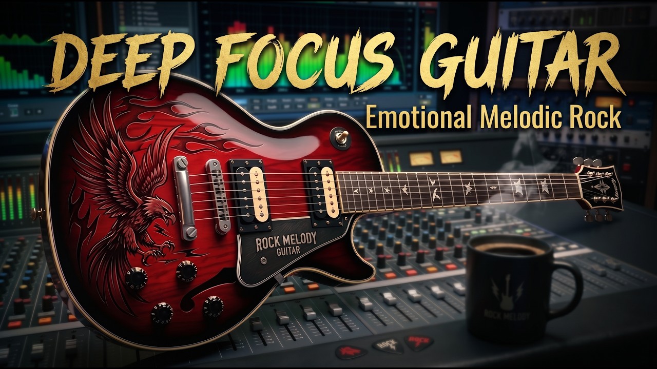 Emotional Melodic Rock Guitar | Focus & Study | Joe Satriani, David Gilmour, Carlos Santana