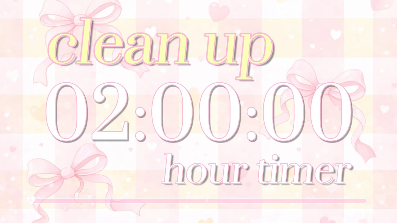 2 hour clean up timer ♡ | sunday reset &middot; aesthetic background music &middot; lofi music