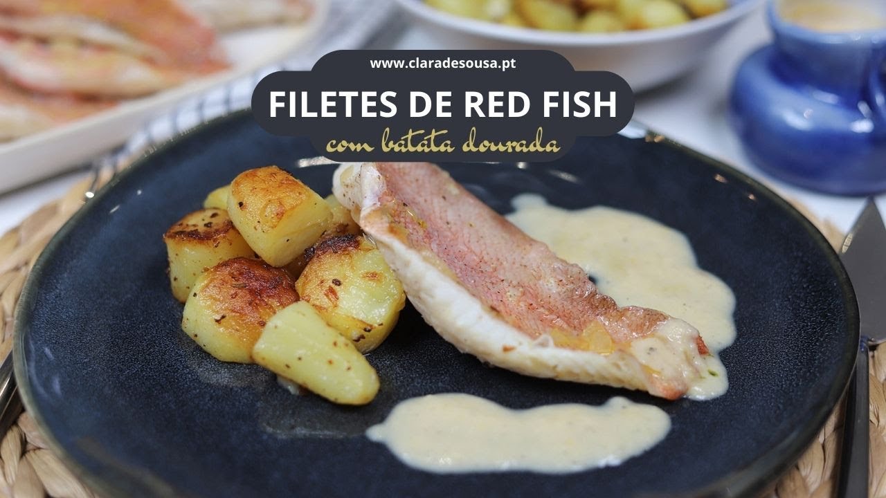Filetes de Red Fish com Batata Dourada