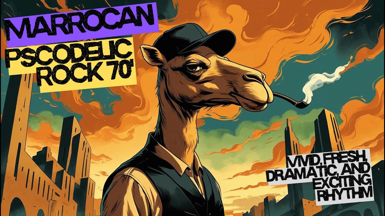 Psychedelic Morocco Desert Rock '70s   Vivid, fresh, dramatic, and thrilling rhythms