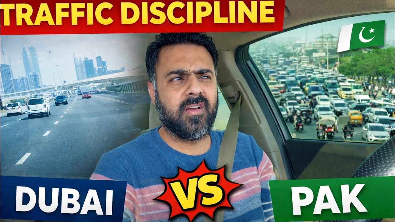 Traffic Discipline Dubai vs Pakistan