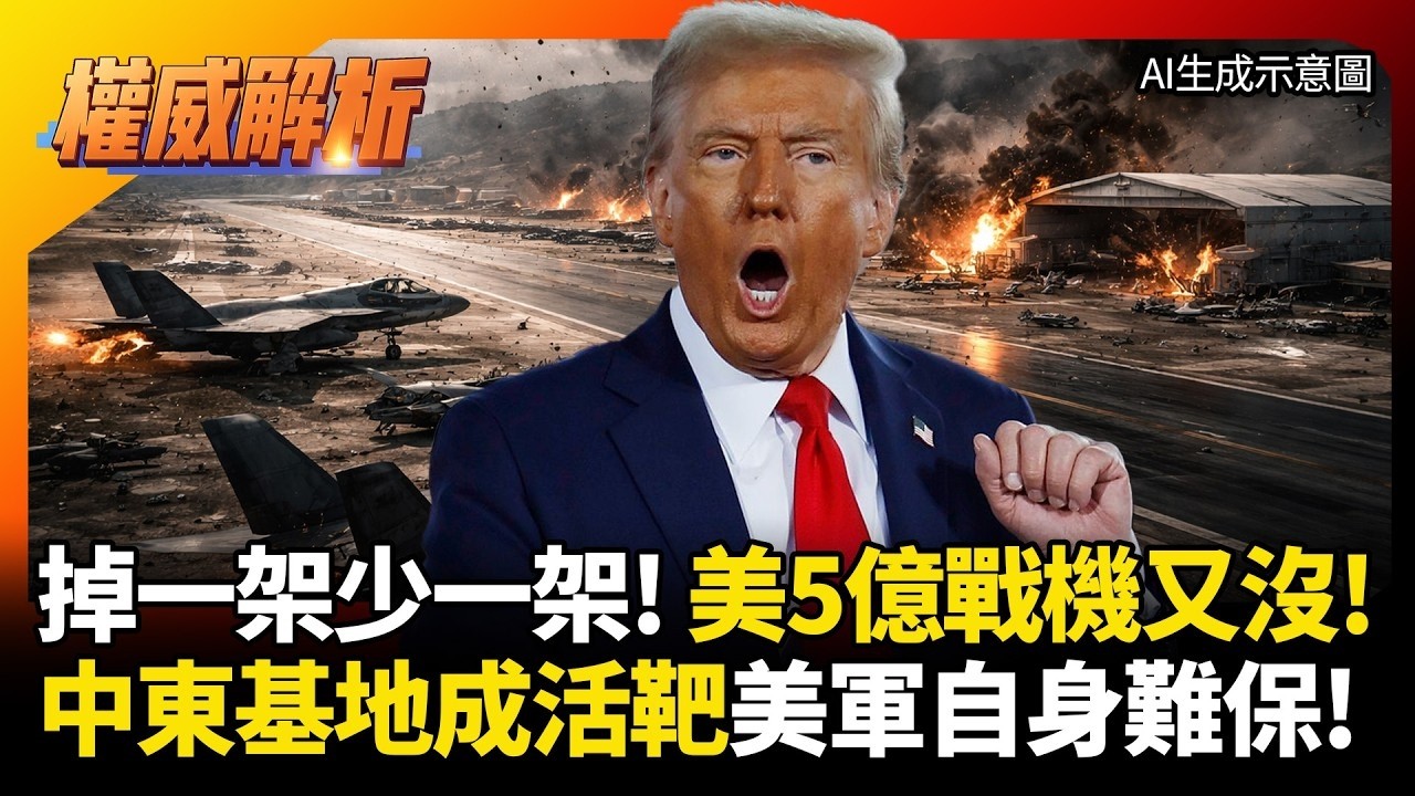 被打掉一架少一架! 美空軍價值5億美金戰機又沒了 中東基地成伊朗活靶美軍已自身難保｜#權威解析｜#環球大戰線
