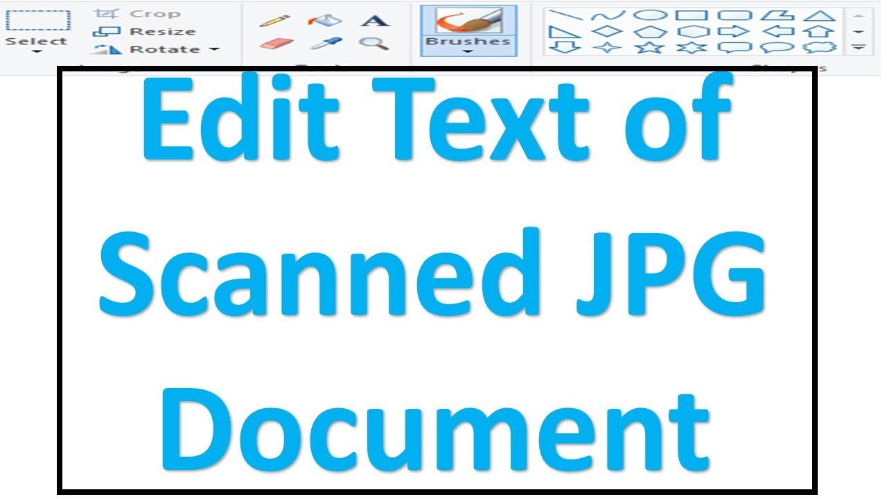 How to edit scanned Photos and documents without using any software | Ms Paint trick