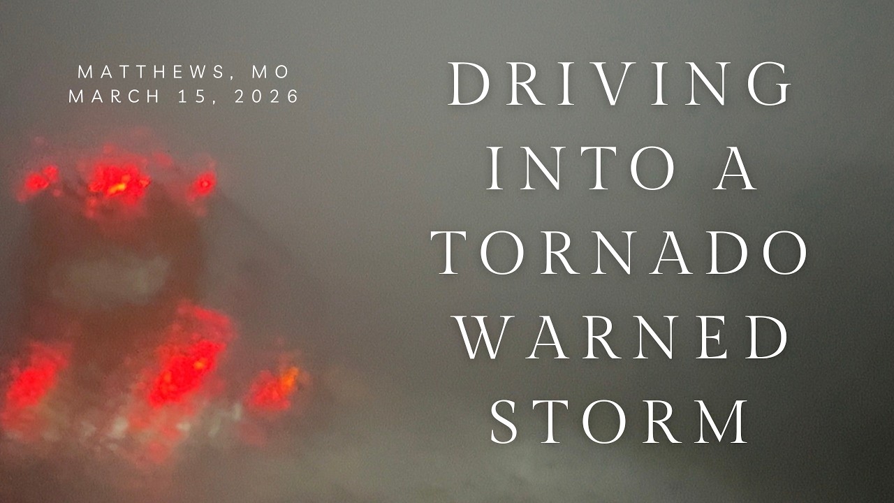 Road Tour Storm Chase – Driving into Tornado Warned Storm – Matthews, MO - 3/15/2026 - Supercells