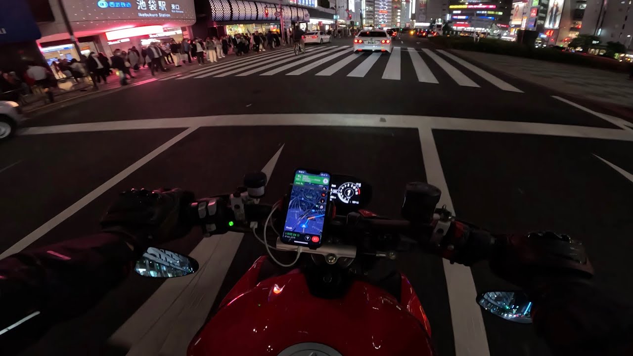 Ducati  Street fighter V2 Tokyo Japan night view
