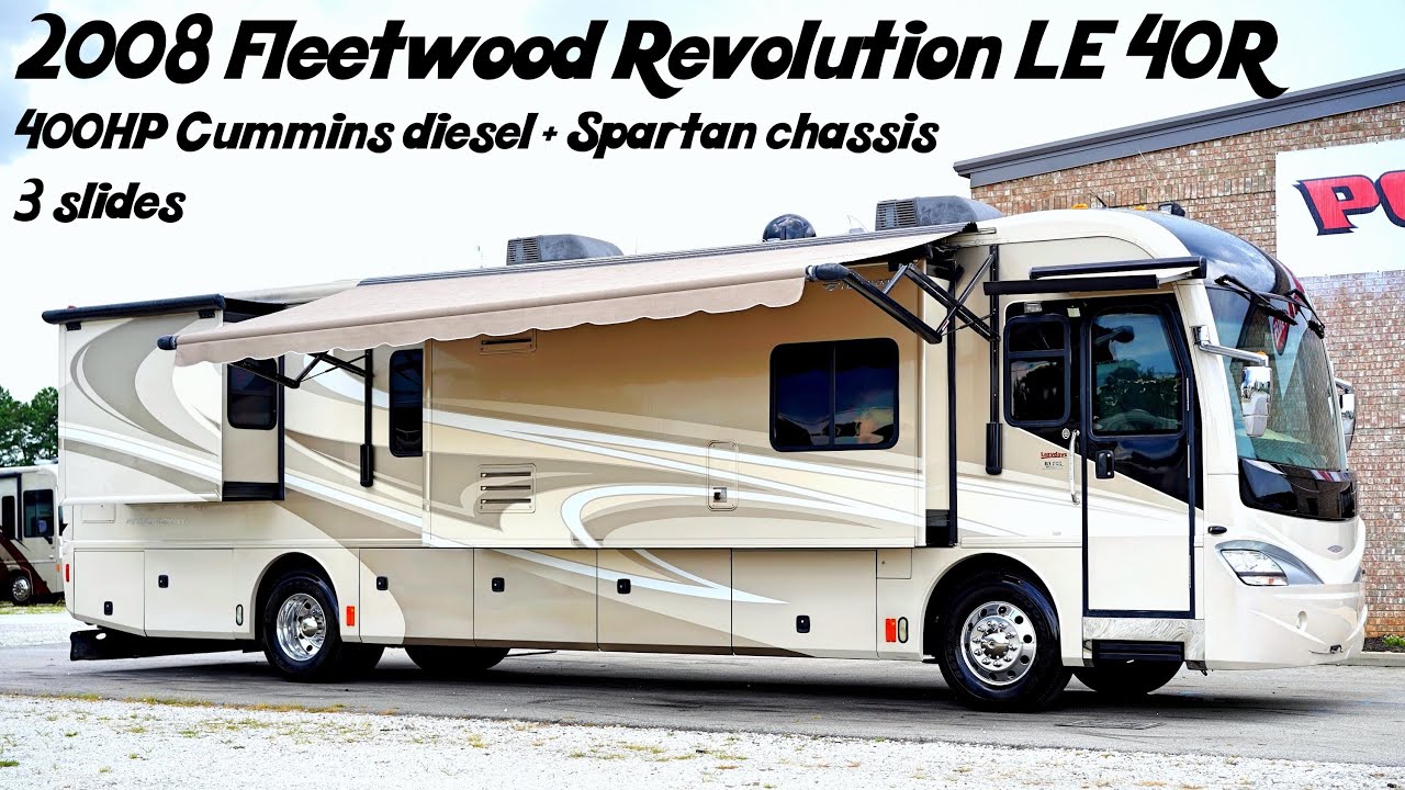 2008 Fleetwood Revolution LE 40R A Class 400HP Cummins Diesel Pusher from Porter’s RV - $106,900