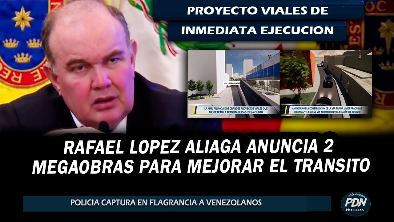 RAFAEL LOPEZ ALIAGA ANUNCIA 2 MEGA OBRAS VIALES: LAS BEGONIAS Y VIA ACOMAYO