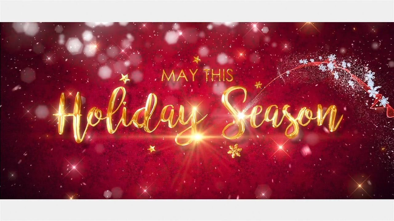 Animated Christmas Card Template - Magical Holiday Ribbons