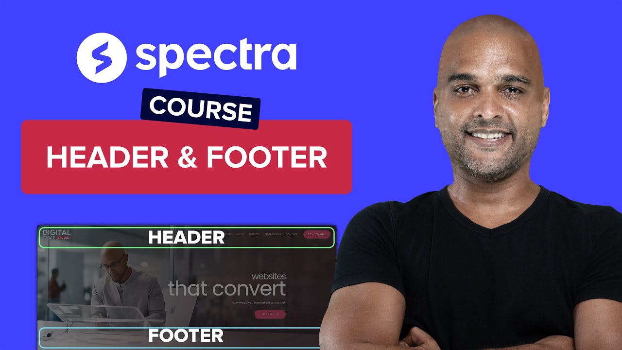 Customize Header & Footer | Build a Website With WordPress Spectra