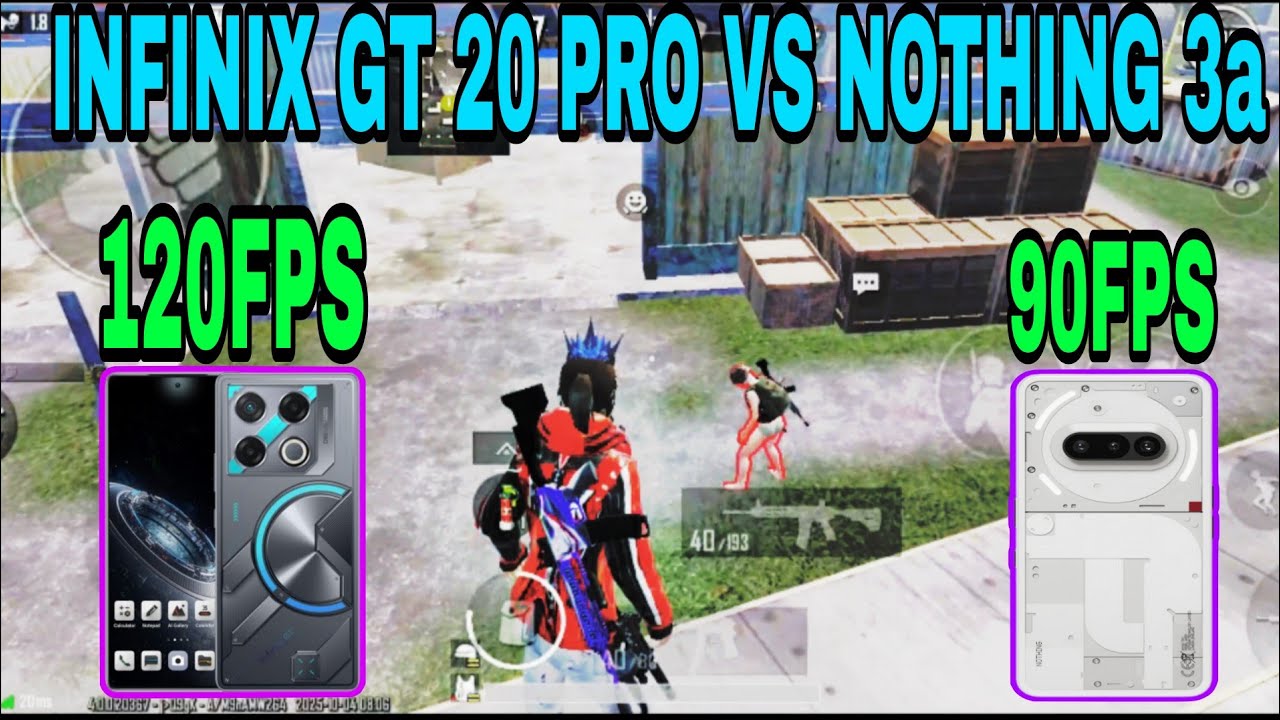 INFINIX GT 20 PRO 120FPS VS NOTHING 3a 90FPS TDM CHALLENGE BGMI