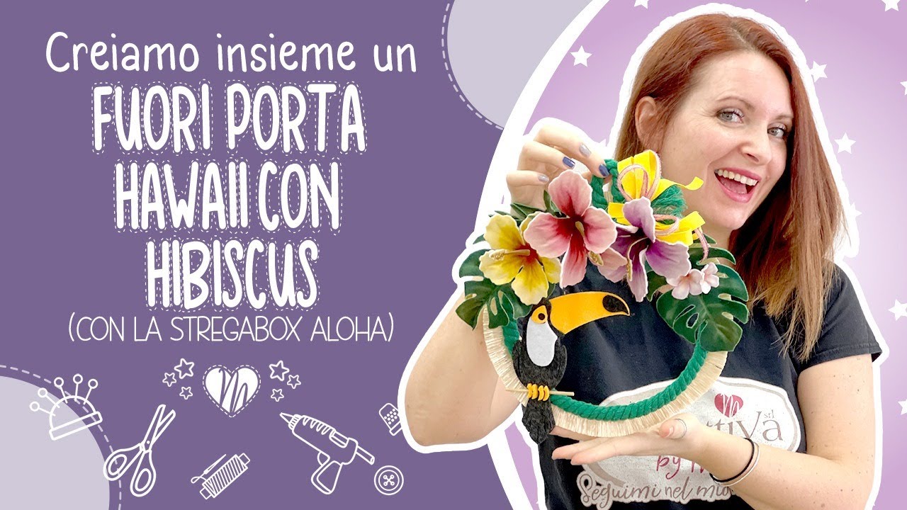 Come realizzare una ghirlanda Hawaii con fiori Hibiscus in pannolenci - 70#ExtraLIVE
