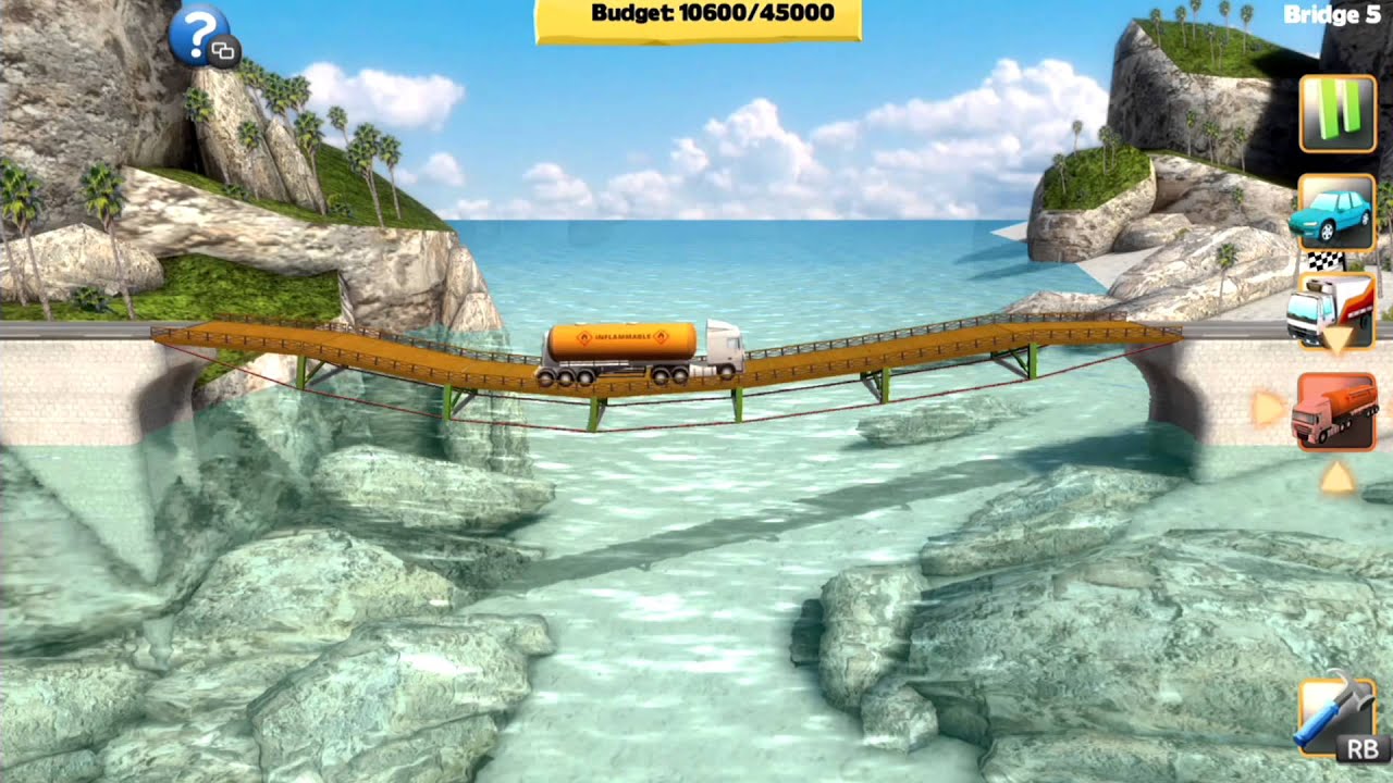 Bridge Constructor Tanker Challenge: Camatuga Eastern Mainland
