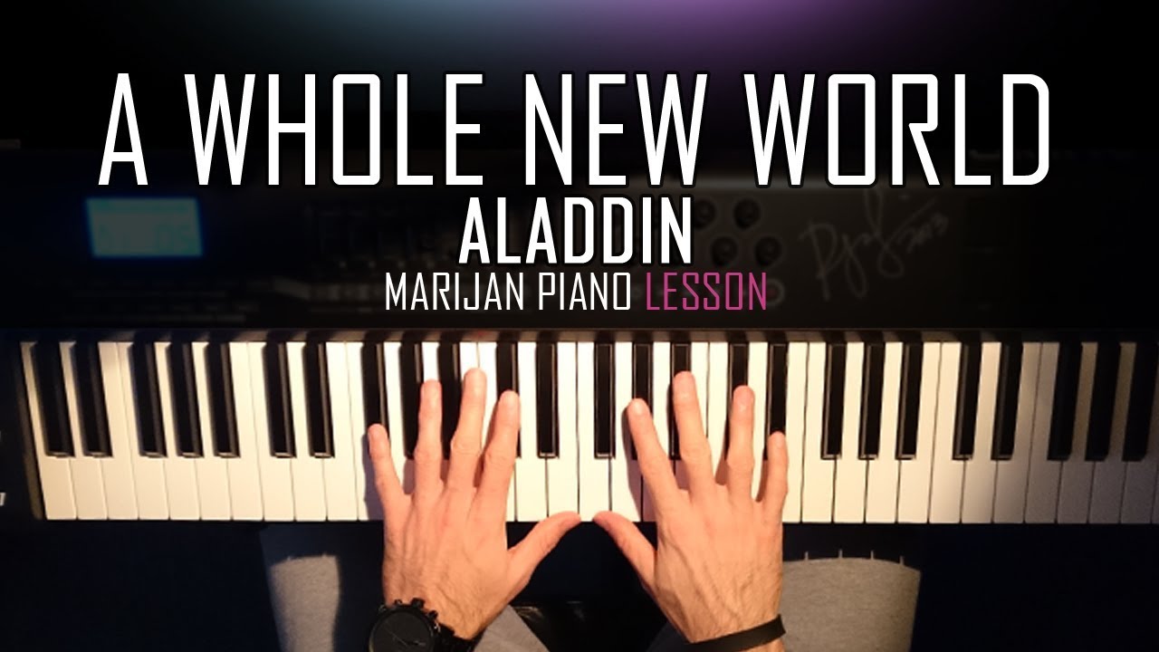 How To Play: Aladdin - A Whole New World | Piano Tutorial Lesson + Sheets