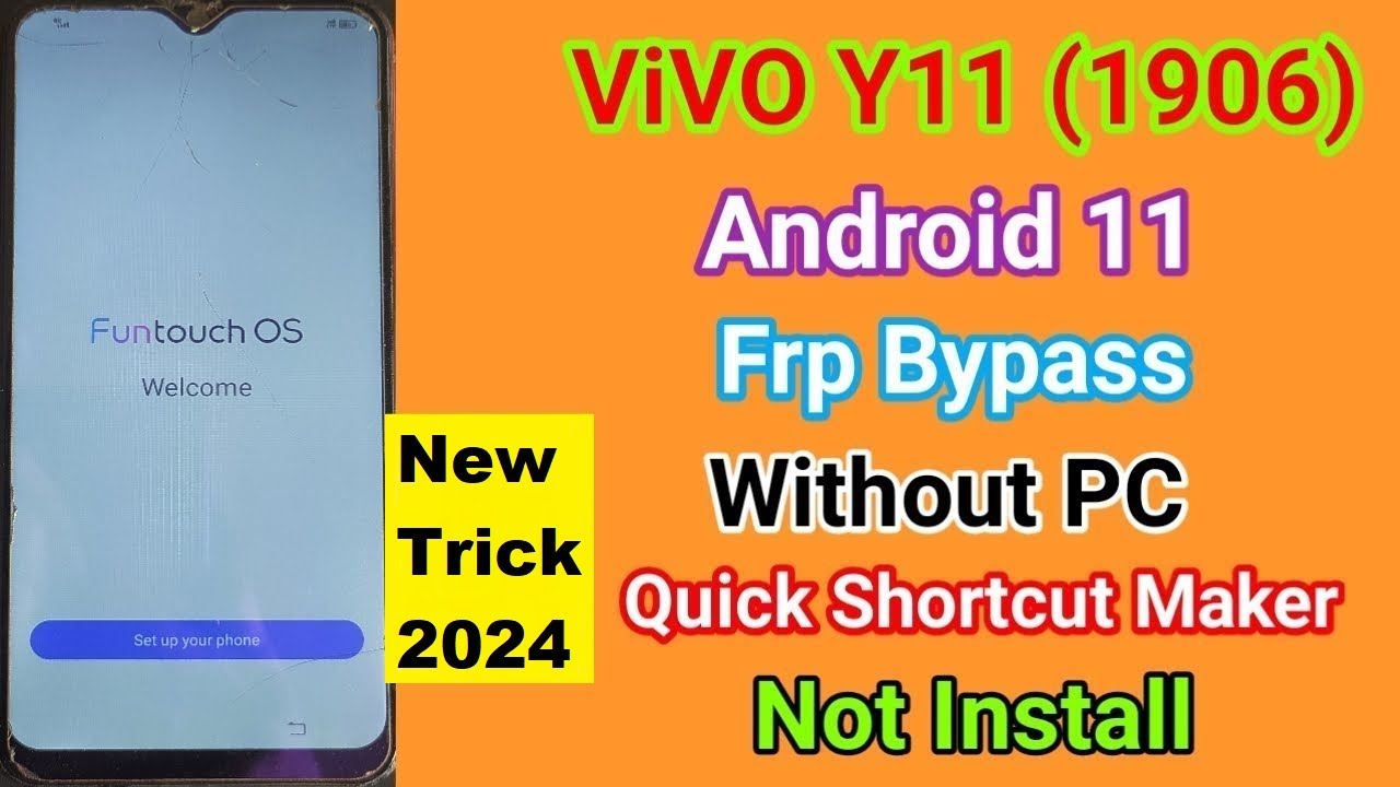 Vivo Y11 (1906) Android 11 FRP Bypass | Vivo Y11 Google Account Remove | Quick Shortcut Not Install