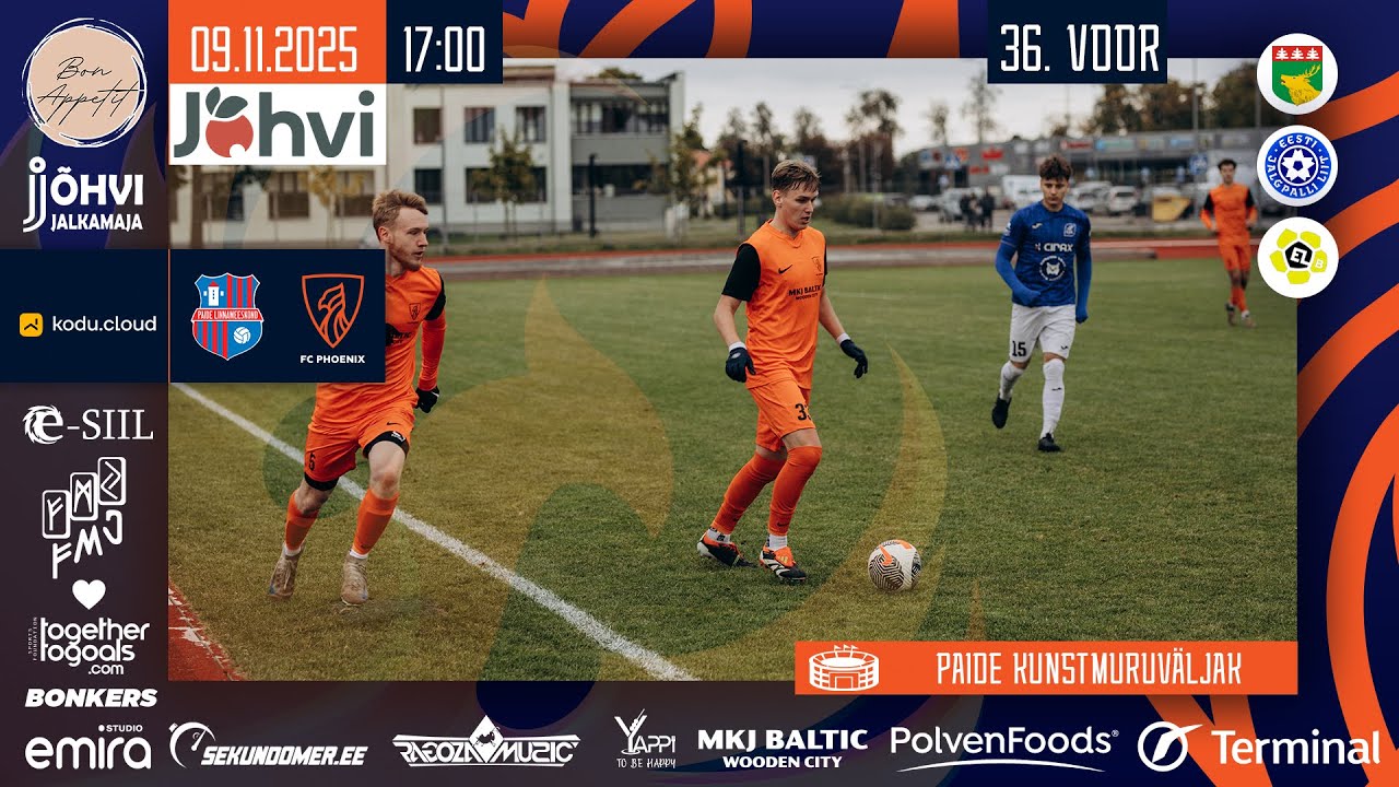 Esiliiga B: Paide Linnameeskond U21 vs Jõhvi FC Phoenix