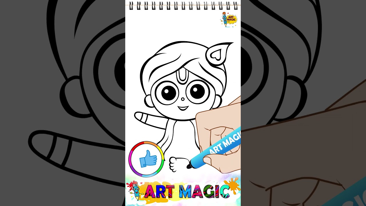 Learn to draw child form of Lord Jagannath